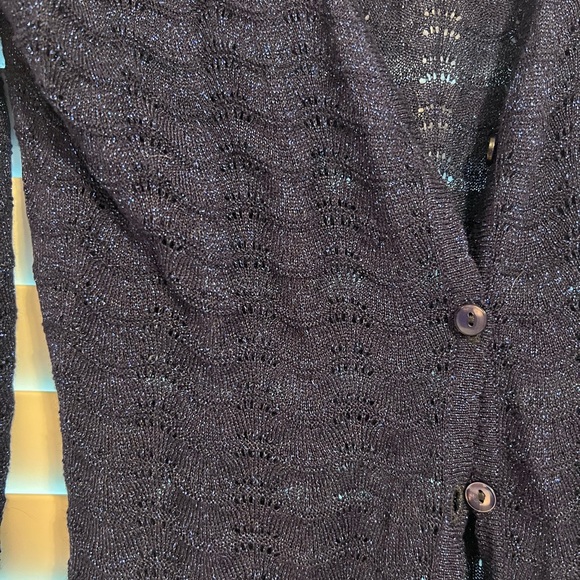 Gorgeous Navy Glittery Cardigan with tie- only worn once - Picture 3 of 5